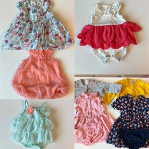 Baby girl dresses and rompers bundle 3 months